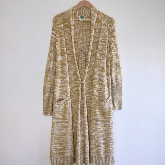 Anthropologie Abigail Boho Long Cardigan Patch Pockets Cabincore Praire Small - Picture 3 of 11